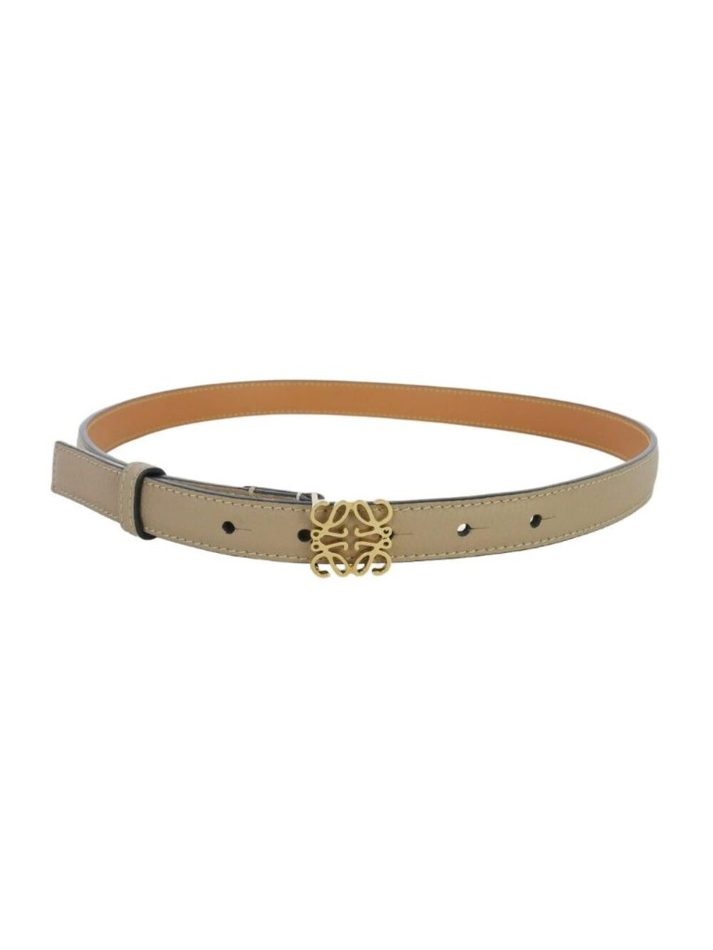 Loewe Anagram Logo Belt Eyelet Type 75/30 Brown